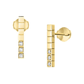 Chopard Ice Cube Collection Drop Earrings – Yellow Gold, Swiss Luxury Jewelry