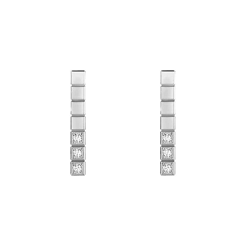 Chopard Ice Cube Collection Drop Earrings – White Gold, Swiss Luxury Jewelry