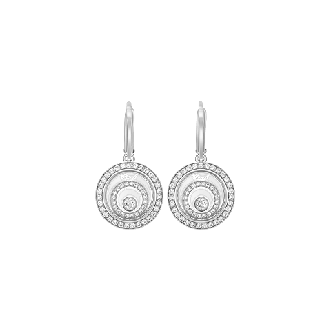 Chopard Happy Spirit Collection Earrings — White Gold, Swiss Luxury Jewelry