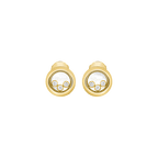 Chopard Happy Diamonds Collection Stud Earrings – Yellow Gold, Swiss Luxury Jewelry