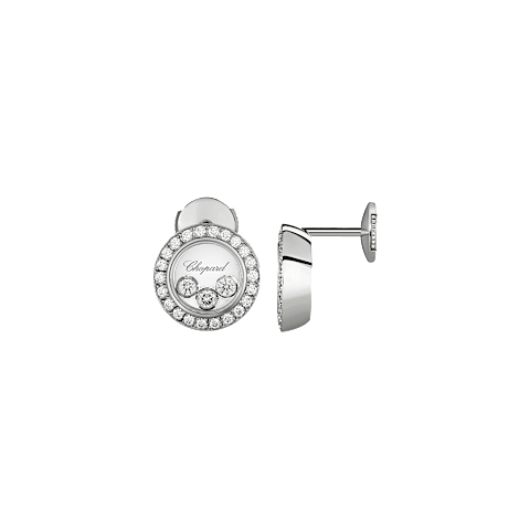 Chopard Happy Diamonds Icons earrings – white gold, Swiss luxury jewelry