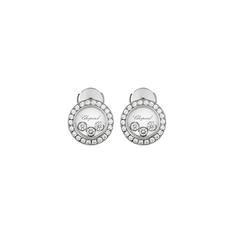 Chopard Happy Diamonds Icons earrings – white gold, Swiss luxury jewelry