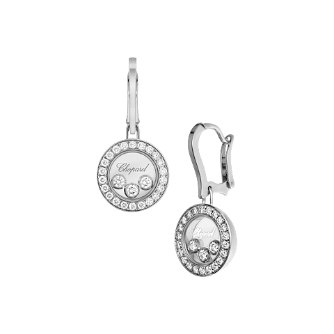 Chopard Happy Diamonds Icons Earrings — White Gold (Swiss Luxury Jewelry)