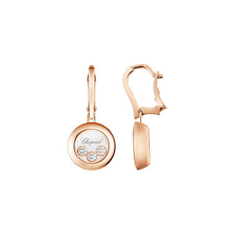 Chopard Happy Diamonds Icons collection drop earrings – rose gold, Swiss luxury jewelry