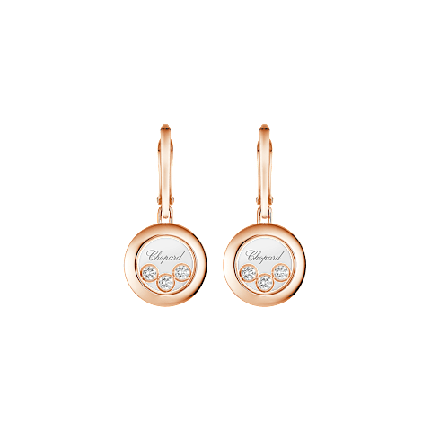 Chopard Happy Diamonds Icons collection drop earrings – rose gold, Swiss luxury jewelry