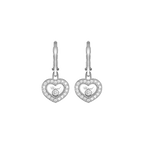 Chopard Happy Hearts Collection Drop Earrings – White Gold, Swiss Luxury Jewelry