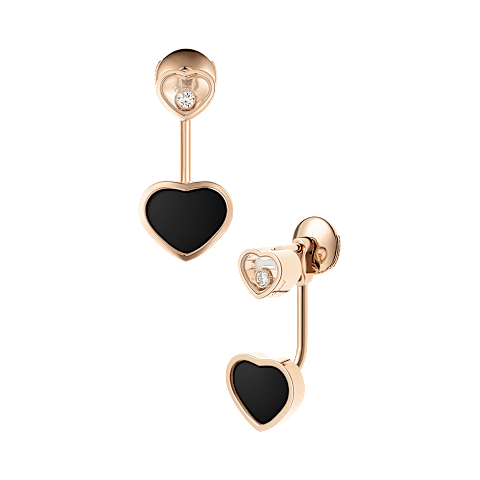Chopard Happy Hearts Long Earrings – Rose Gold, Swiss Luxury Jewelry