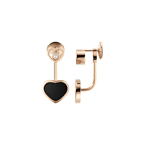 Chopard Happy Hearts Long Earrings – Rose Gold, Swiss Luxury Jewelry
