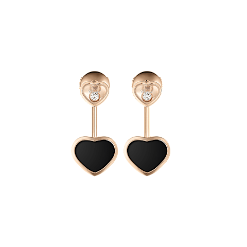 Chopard Happy Hearts Long Earrings – Rose Gold, Swiss Luxury Jewelry