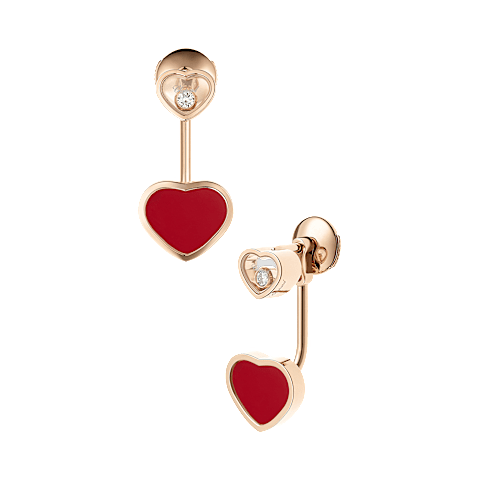 Chopard Happy Hearts Long Earrings – Rose Gold, Swiss Luxury Jewelry