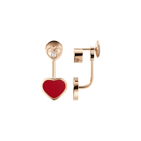 Chopard Happy Hearts Long Earrings – Rose Gold, Swiss Luxury Jewelry