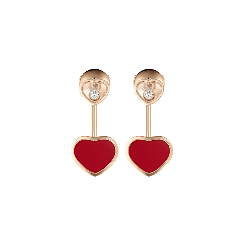 Chopard Happy Hearts Long Earrings – Rose Gold, Swiss Luxury Jewelry