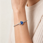 Chopard Happy Hearts Bracelet — White Gold, Blue Mother-of-Pearl, and Diamonds