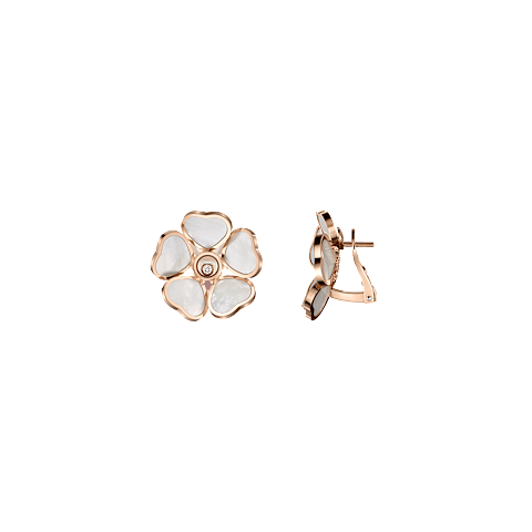 Chopard Happy Hearts Flowers Stud Earrings – Rose Gold (Swiss Luxury Jewelry)
