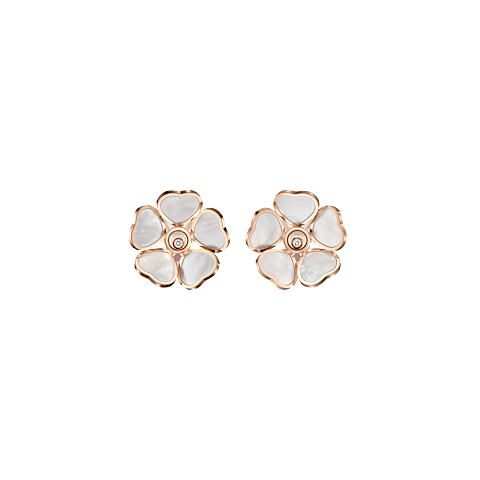 Chopard Happy Hearts Flowers Stud Earrings – Rose Gold (Swiss Luxury Jewelry)