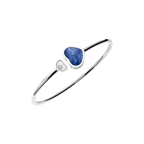 Chopard Happy Hearts Bracelet — White Gold, Blue Mother-of-Pearl, and Diamonds