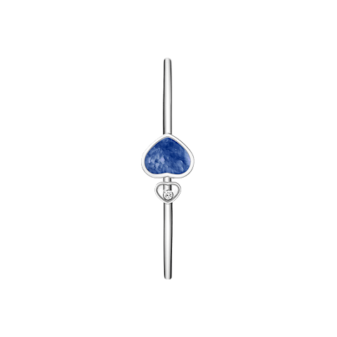 Chopard Happy Hearts Bracelet — White Gold, Blue Mother-of-Pearl, and Diamonds