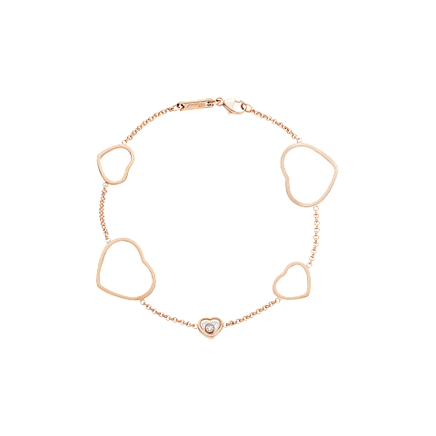 Chopard Happy Hearts bracelet—iconic heart-shaped jewelry in rose gold.