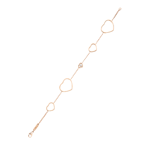 Chopard Happy Hearts bracelet—iconic heart-shaped jewelry in rose gold.