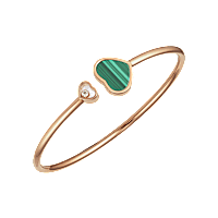 Chopard Happy Hearts Bracelet — Rose Gold, Carnelian, and Diamonds