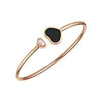 Chopard Happy Hearts Bracelet — Rose Gold, Carnelian, and Diamonds