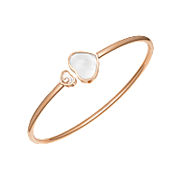 Chopard Happy Hearts Bracelet — Rose Gold, Carnelian, and Diamonds