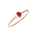 Chopard Happy Hearts Bracelet — Rose Gold, Carnelian, and Diamonds