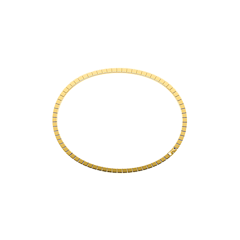 "Ice Cube" Style Square Bangle – Gold-Plated, Accented with Pavé Cubic Zirconia (CZ) – Minimalist Geometric Open Bangle