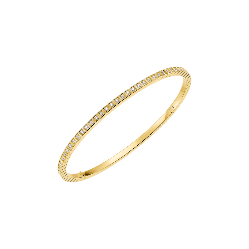 Chopard Ice Cube Full-Set Diamond Bangle Bracelet in Yellow Gold