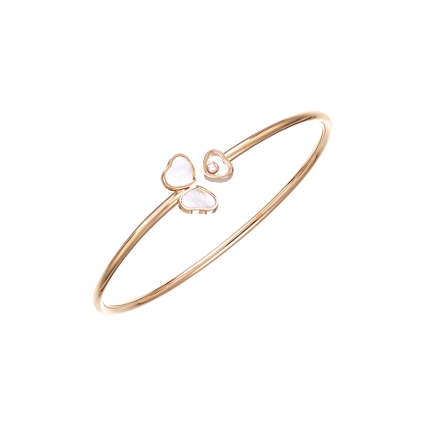 Chopard Happy Hearts Wings Bracelet — Rose Gold, Mother-of-Pearl, and Diamonds