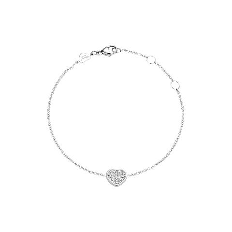 Chopard My Happy Hearts Collection White Gold and Diamond Bracelet – Heart-Pendant Fine Jewelry