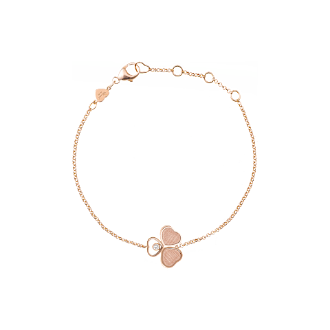 Chopard Happy Hearts Wings Bracelet — Rose Gold and Moving Diamonds