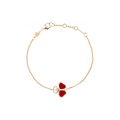 Chopard Happy Hearts Wings Bracelet—Rose Gold, Red Stones, and Moving Diamonds