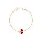 Chopard Happy Hearts Wings Bracelet—Rose Gold, Red Stones, and Moving Diamonds