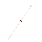 Chopard Happy Hearts Wings Bracelet—Rose Gold, Red Stones, and Moving Diamonds