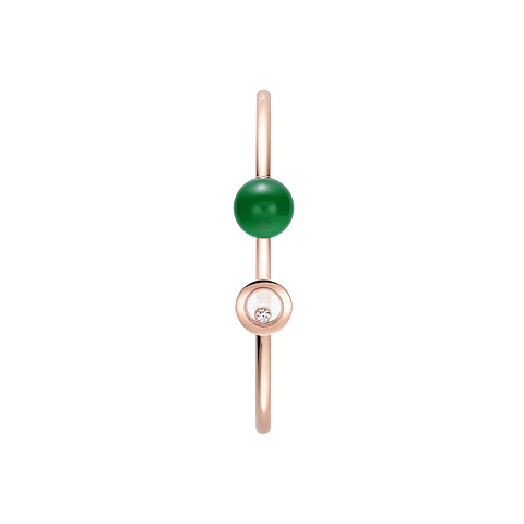 Chopard Happy Diamonds Planet Bracelet – Rose Gold, Green Agate, and Diamonds