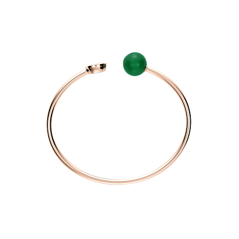 Chopard Happy Diamonds Planet Bracelet – Rose Gold, Green Agate, and Diamonds