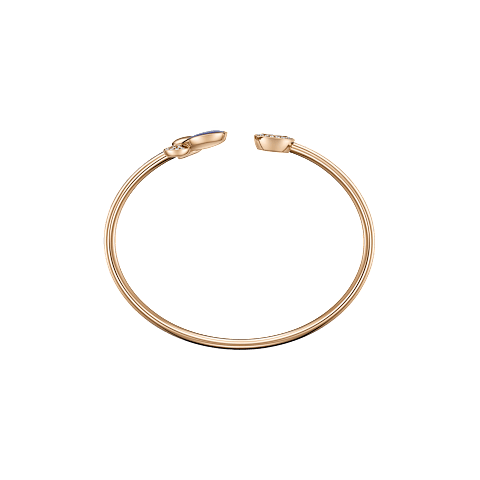 Chopard Happy Diamonds Icons collection rose gold and blue chalcedony butterfly open bangle.
