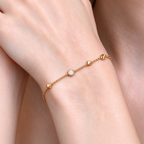 David Yurman Petite Modern Renaissance Collection Bracelet with Gold Accents
