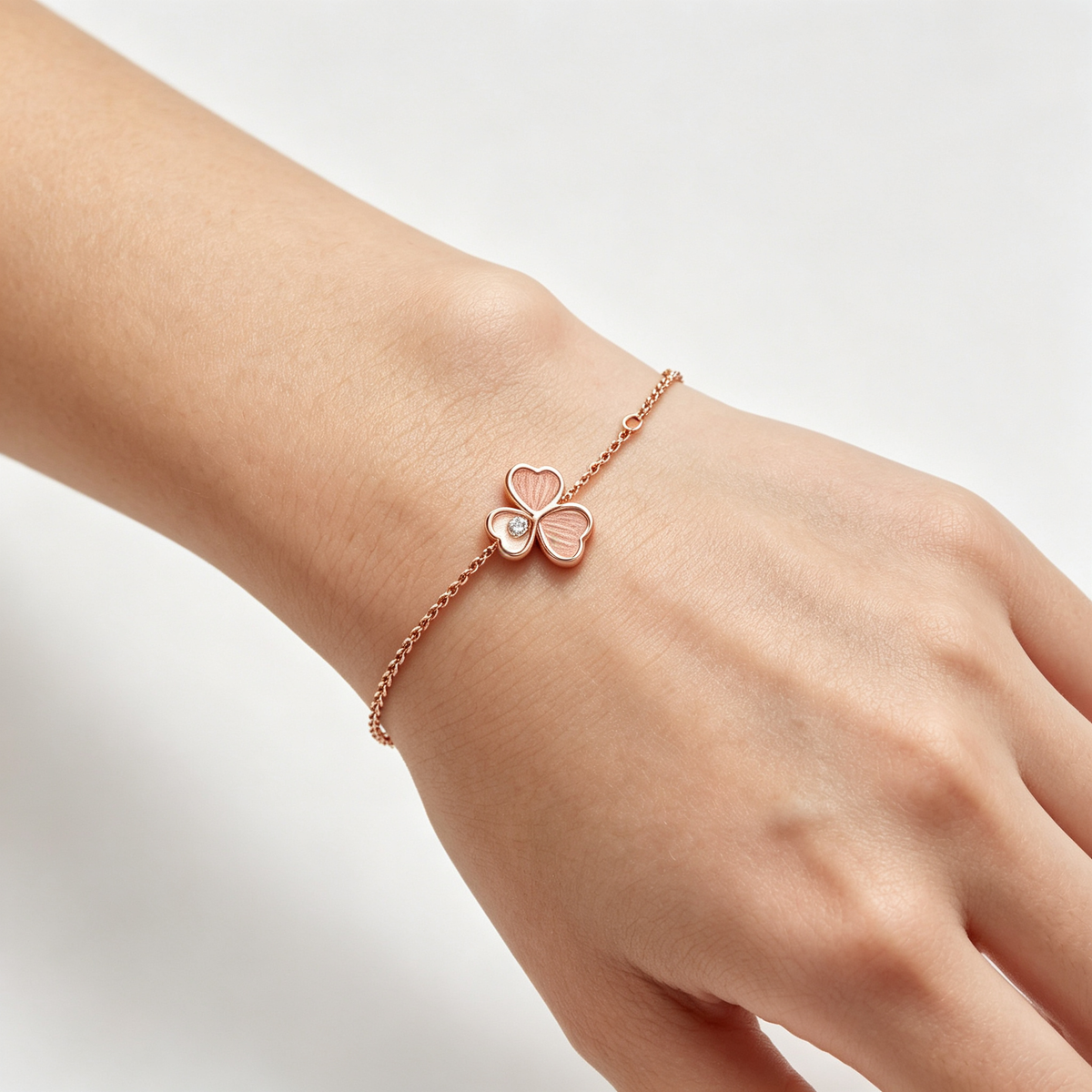 Chopard Happy Hearts Wings Bracelet — Rose Gold and Moving Diamonds