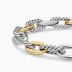 David Yurman DY Madison Collection Gold and Two-Tone Chain Bracelet