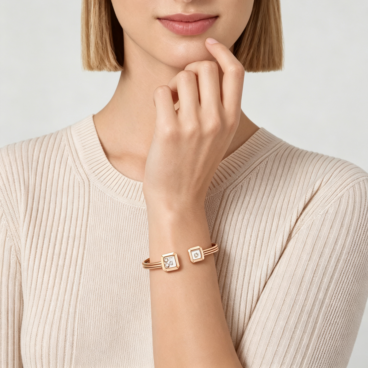 Chopard Happy Diamonds Icons Bangle — Rose Gold High Jewellery