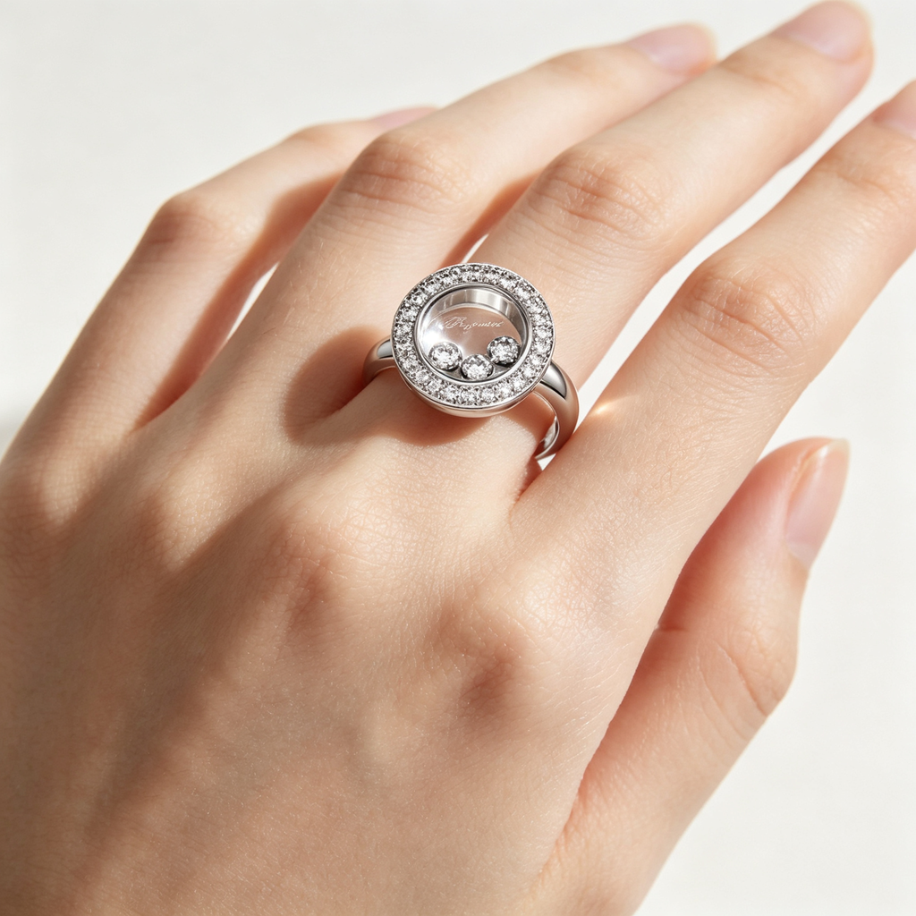 Chopard Happy Diamonds Icons Ring — White Gold, Swiss Luxury Jewelry