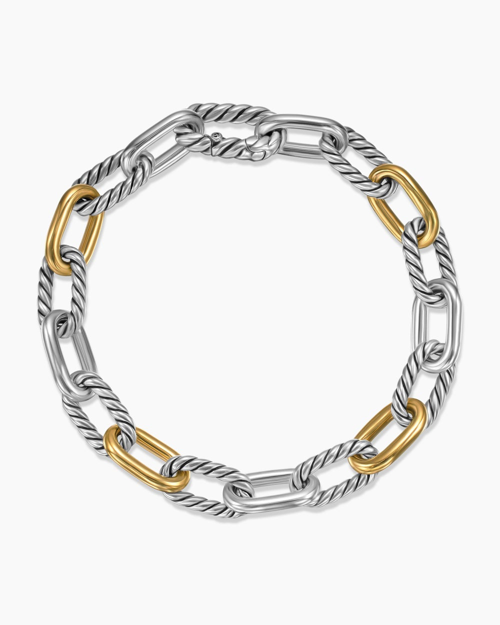 David Yurman DY Madison Collection Gold and Two-Tone Chain Bracelet